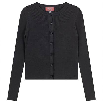 Cropped Knit Cardigan