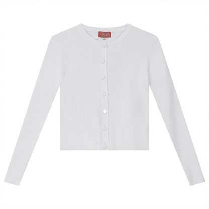 Cropped Knit Cardigan