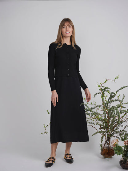 Cropped Knit Cardigan