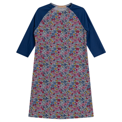 Vintage Floral Print Swim Dress