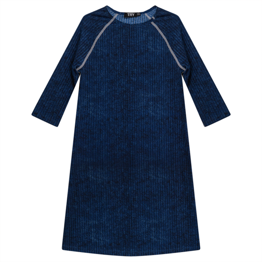 Rib Spandex Swim Dress