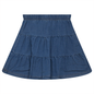 Denim Short Tiered Skirt