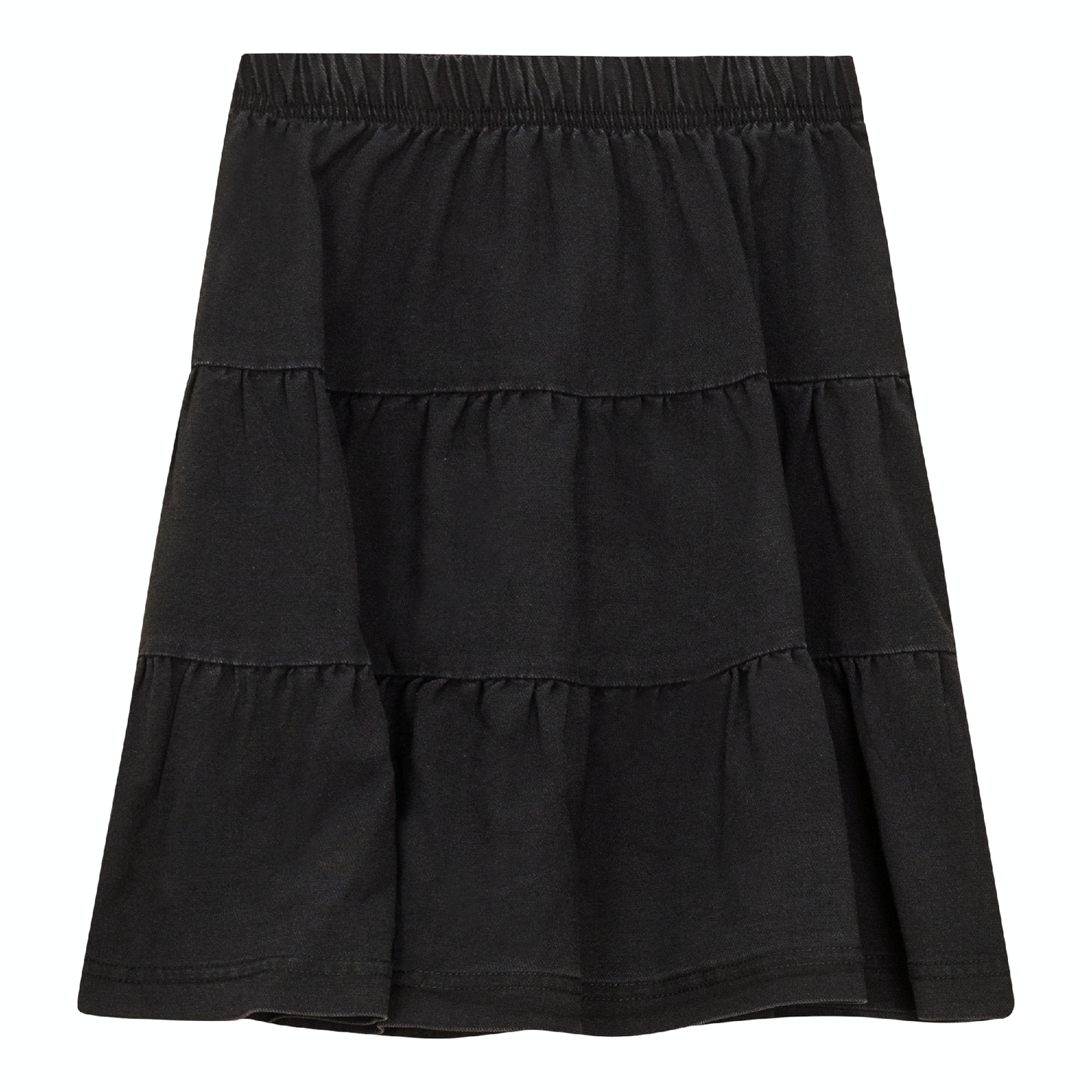Denim Short Tiered Skirt