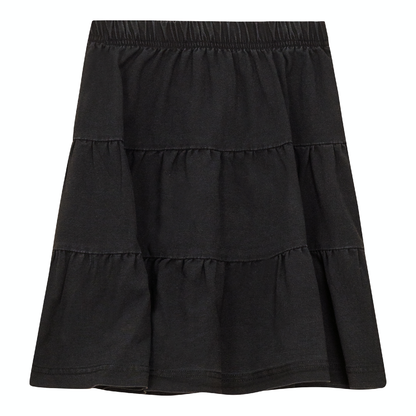 Denim Short Tiered Skirt