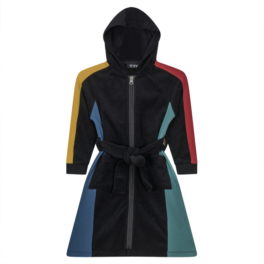 Colorblocked Terry Robe