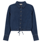 Denim Henley Bungee Top