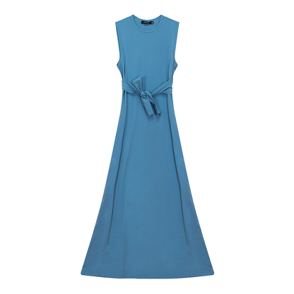 A Line Crew Neck Maxi Jumper Dress