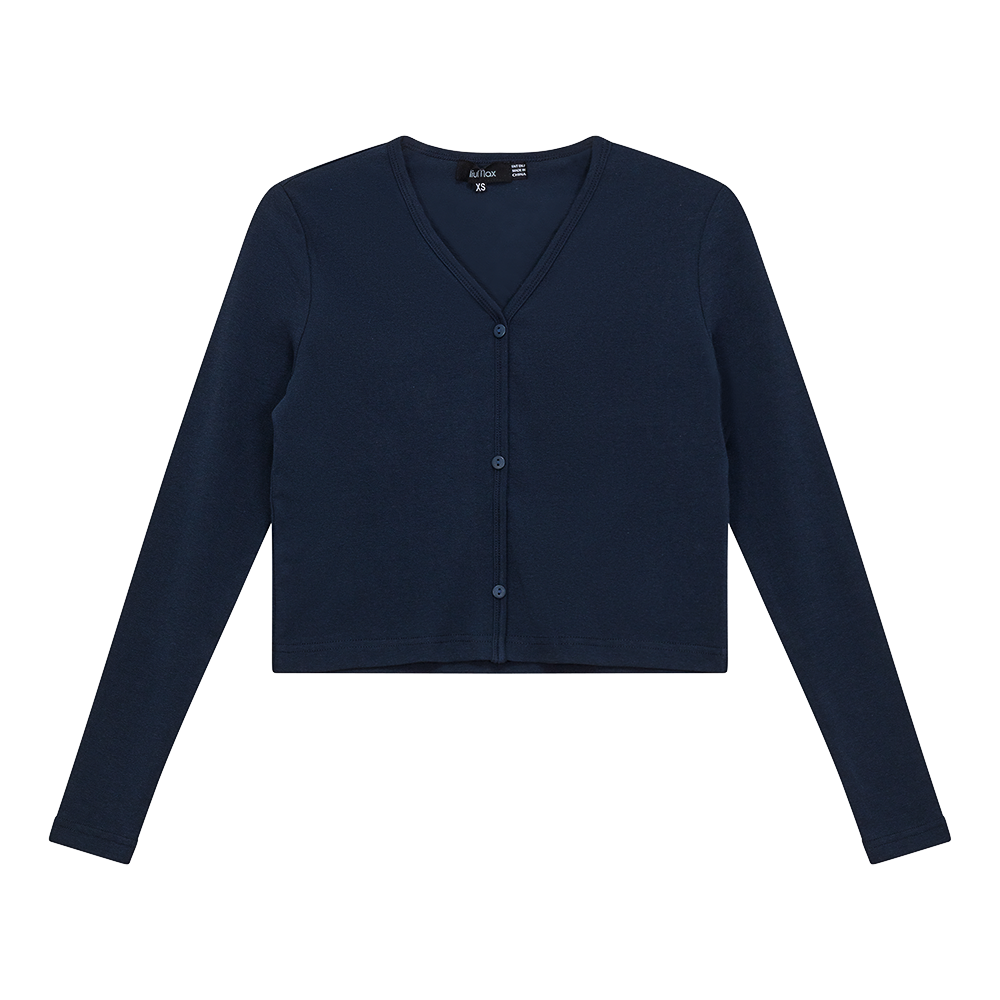 Cropped V-Neck Cardigan