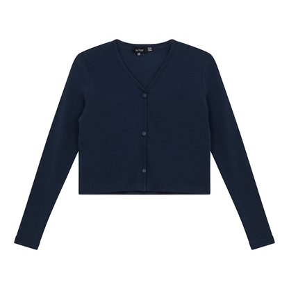 Cropped V-Neck Cardigan