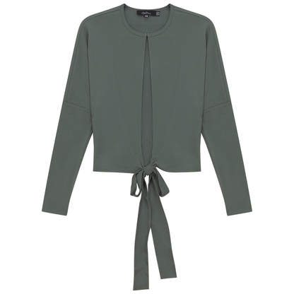 Drop Shoulder Cropped Tie Bolero