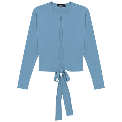Drop Shoulder Cropped Tie Bolero