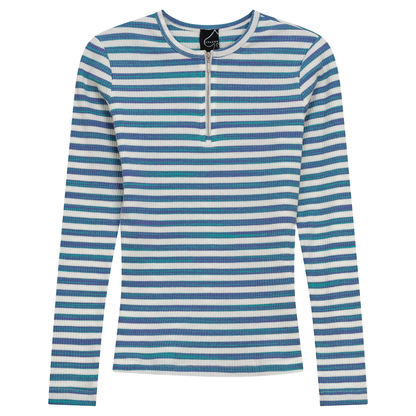 Wash Striped Henley Top