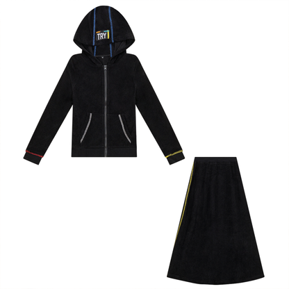 Multi Color Stitched Terry 2Pc Set