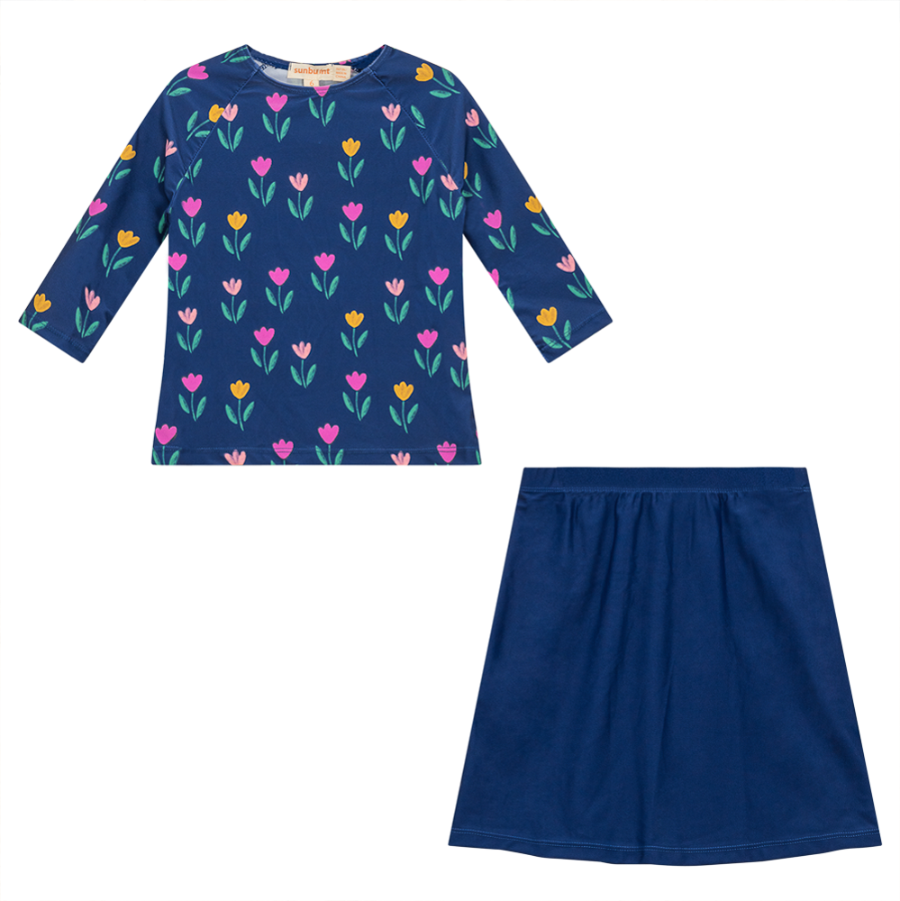 Flower Print 2Pc Swim Set