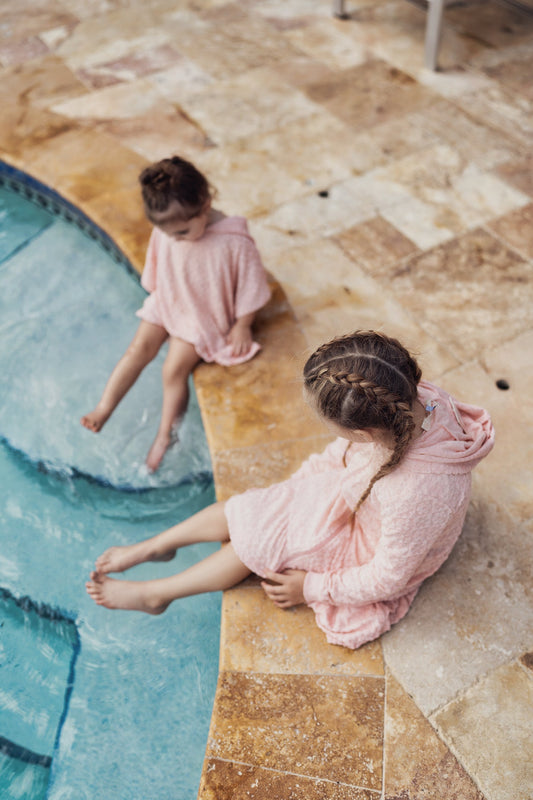 Checkered Floral Star Terry Robe