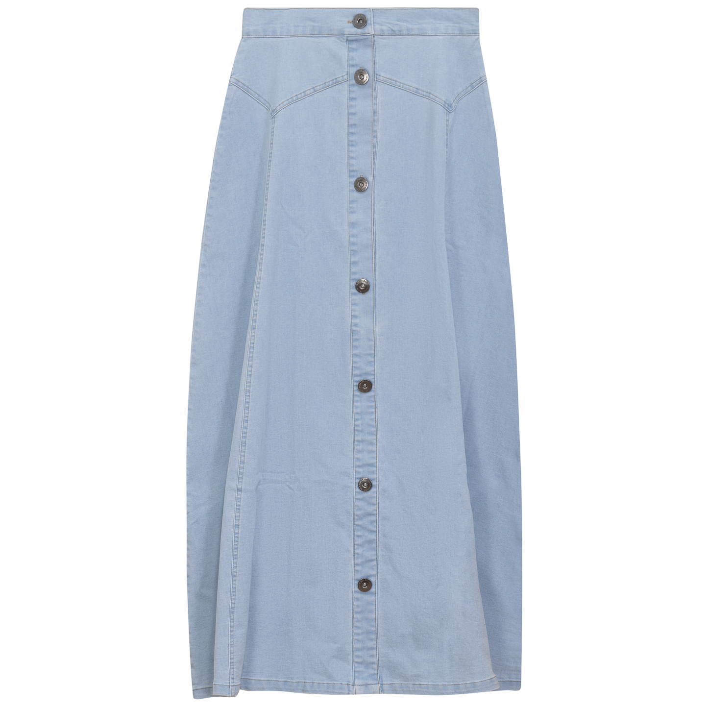Maxi Denim A Line Button Down Skirt