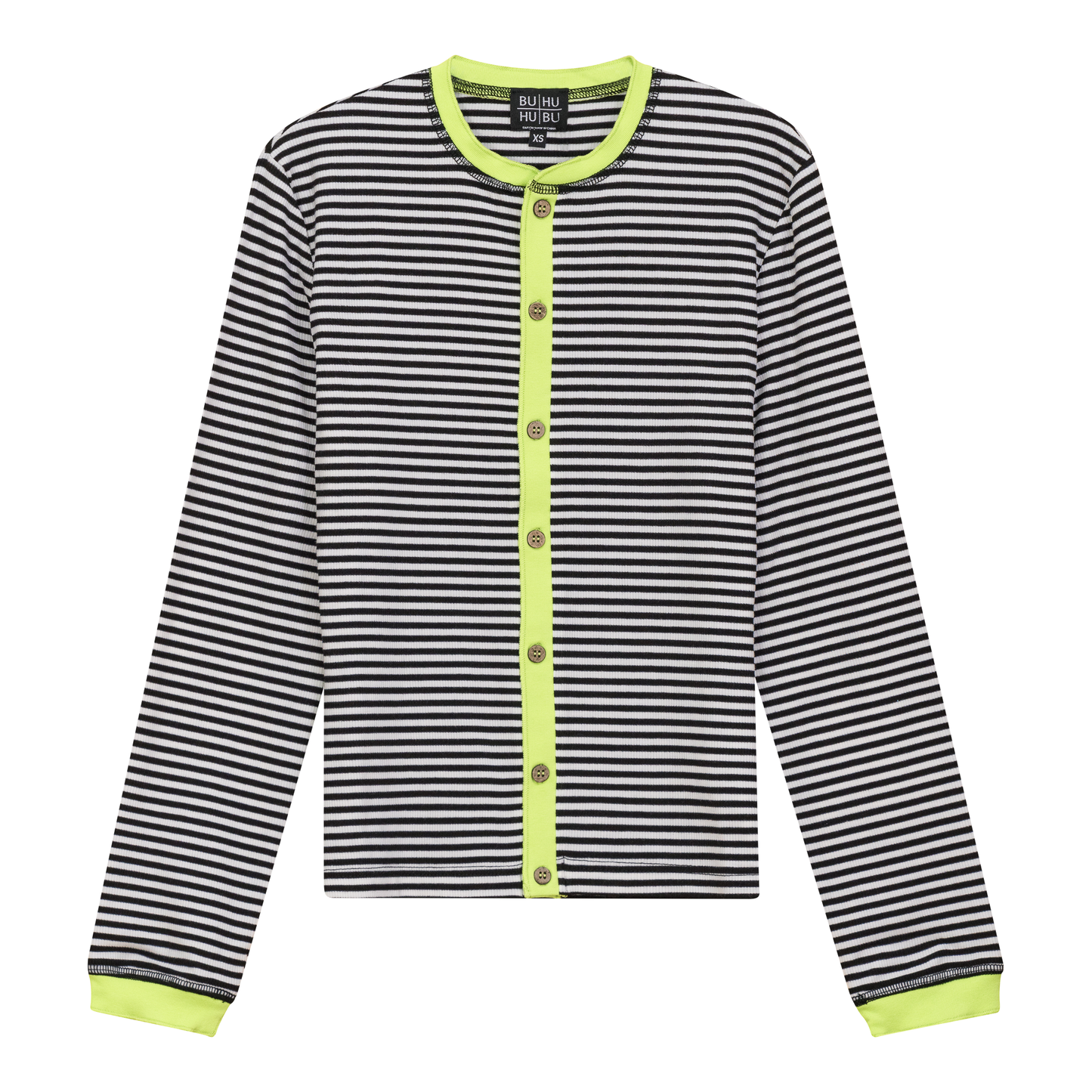 Striped Ribbed Contrast Cardigan