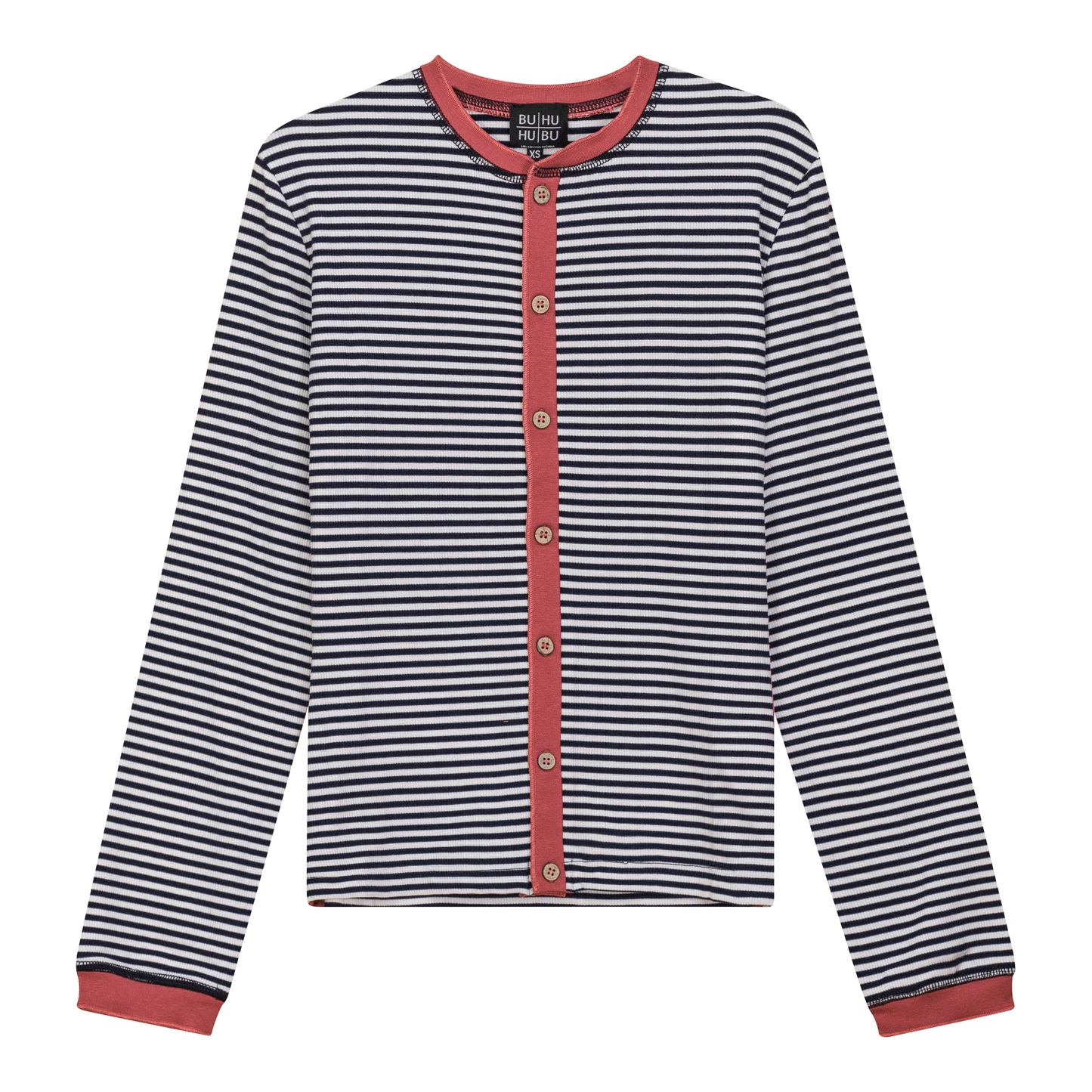 Striped Ribbed Contrast Cardigan