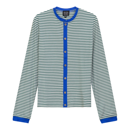 Striped Ribbed Contrast Cardigan