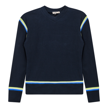 V Neck Striped Tape Top