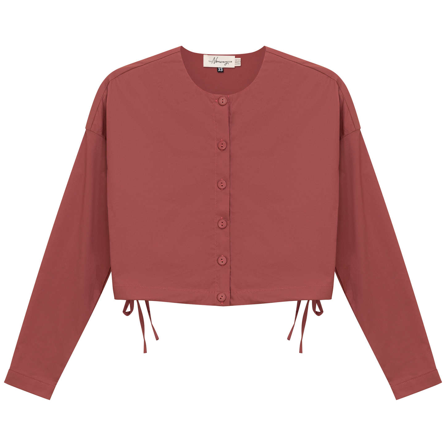 Cotton Cropped Side Tie Blouse
