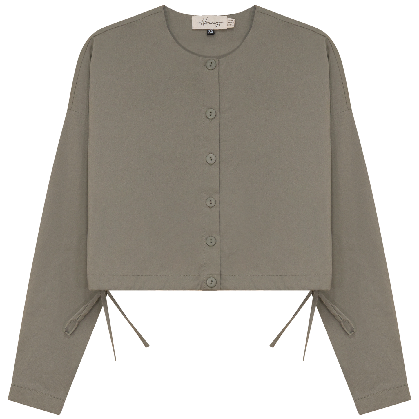 Cotton Cropped Side Tie Blouse