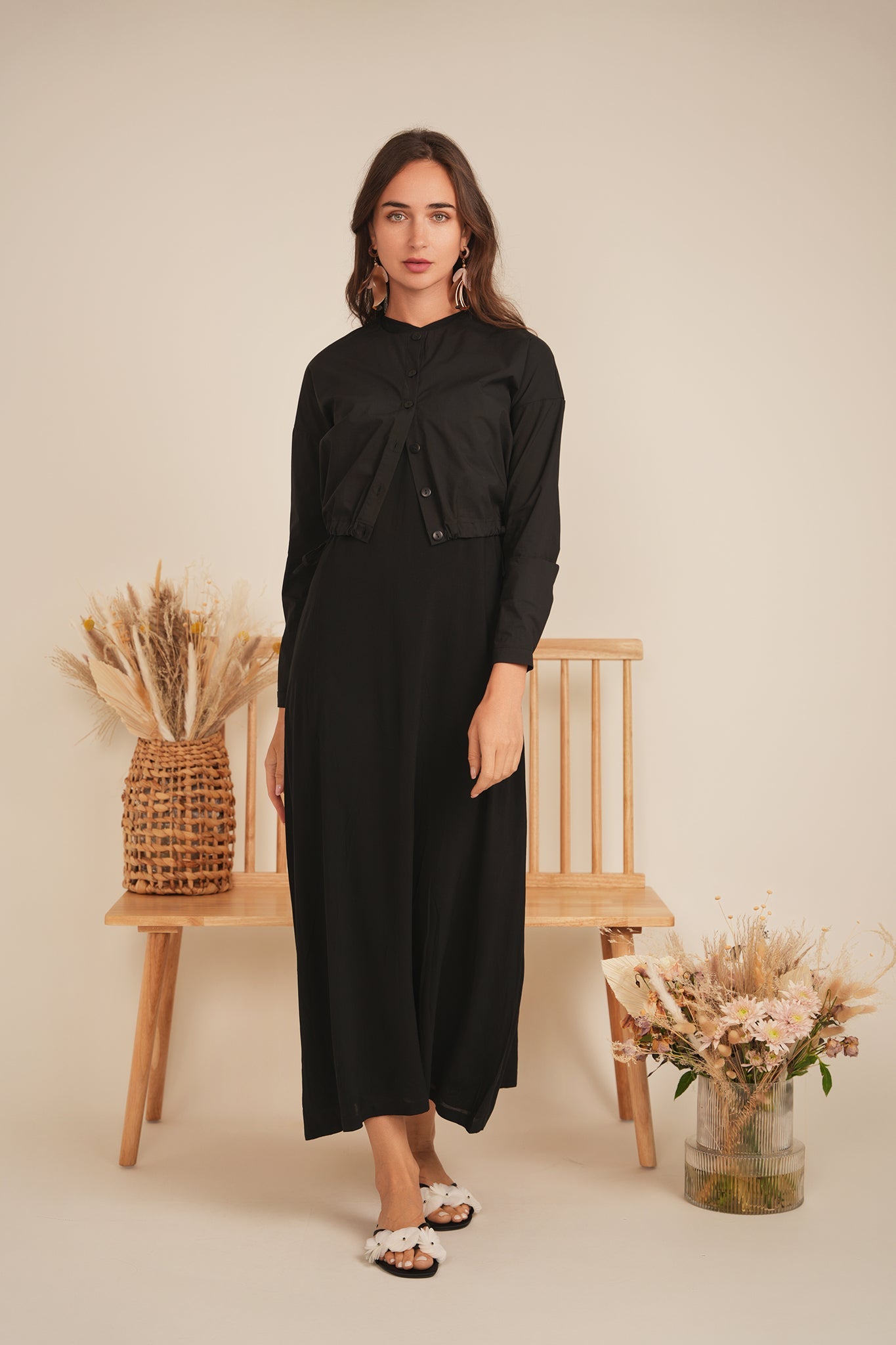 Cotton Cropped Side Tie Blouse