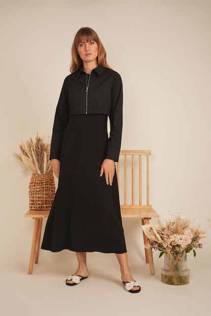 Cotton Cropped Ribbon Jacket