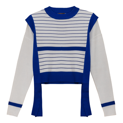 Striped Belt Sweater