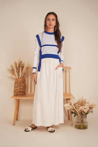 Striped Belt Sweater