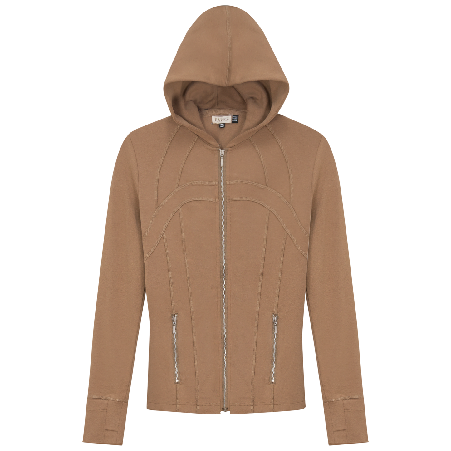 Seam Hoodie Zip Up Sweatshirt