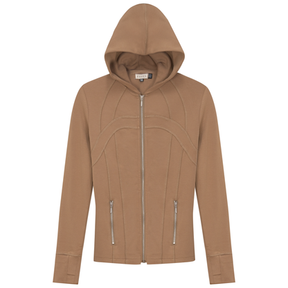 Seam Hoodie Zip Up Sweatshirt