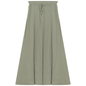 Ribbed Midi Drawstring A Line Skirt
