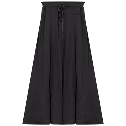 Ribbed Midi Drawstring A Line Skirt