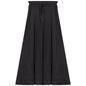 Ribbed Midi Drawstring A Line Skirt