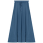Ribbed Midi Drawstring A Line Skirt
