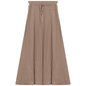 Ribbed Midi Drawstring A Line Skirt