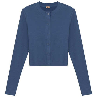 Ribbed Cropped Cardigan
