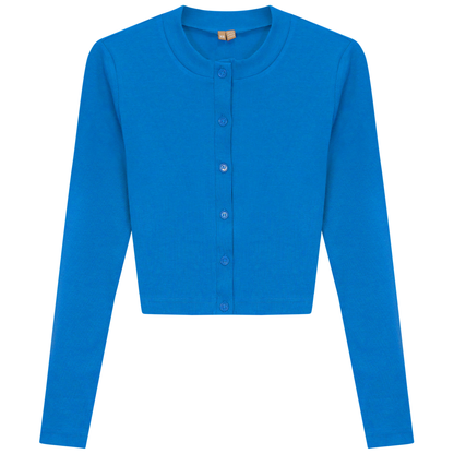 Ribbed Cropped Cardigan