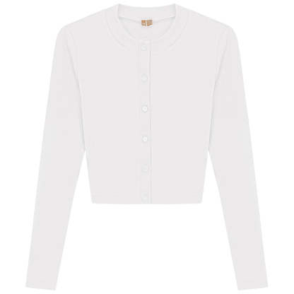 Ribbed Cropped Cardigan