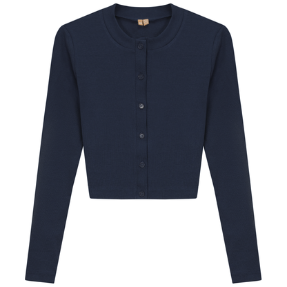 Ribbed Cropped Cardigan