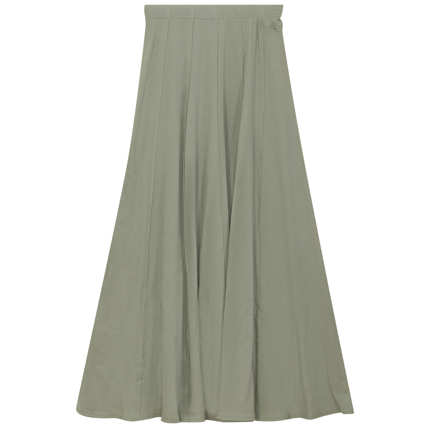 Ribbed Midi Panel Skirt
