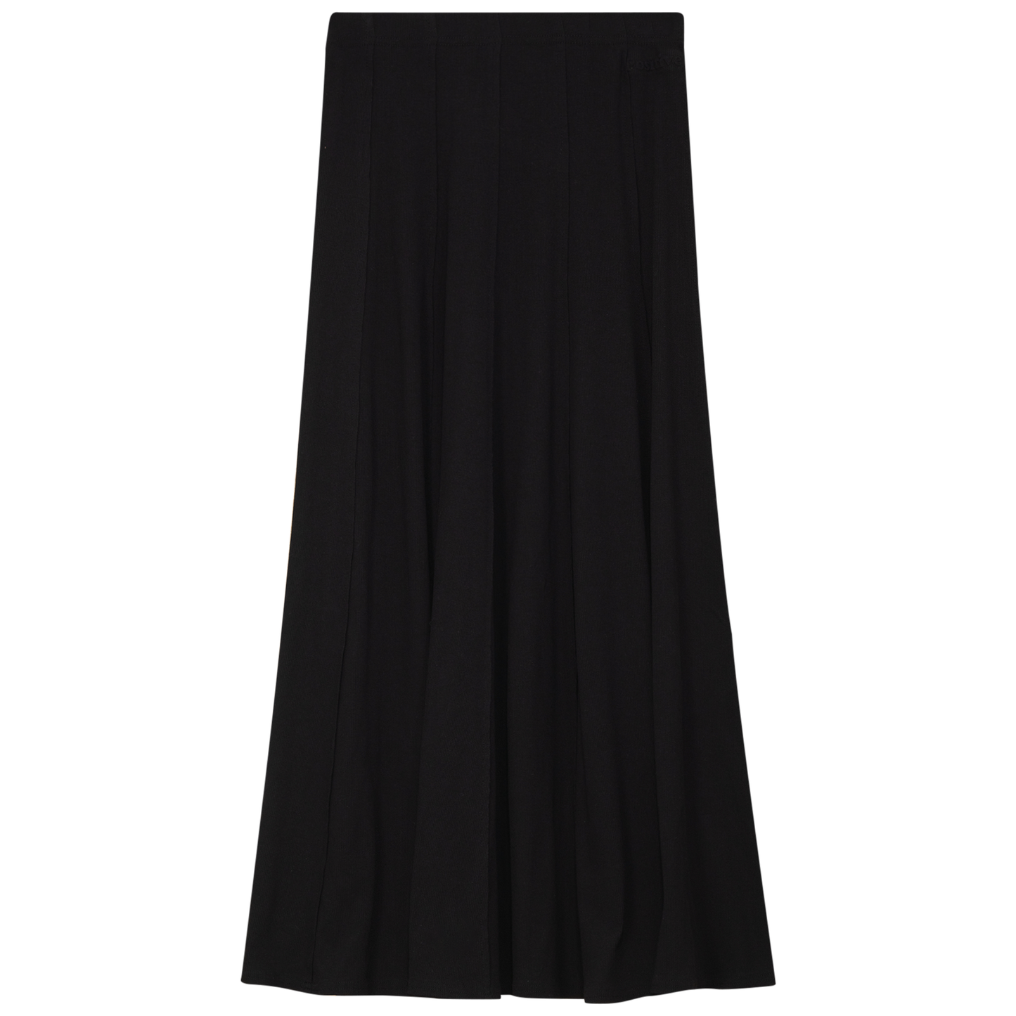Ribbed Midi Panel Skirt