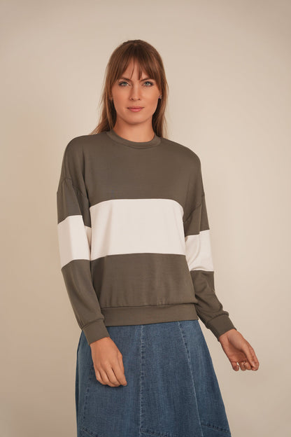 Wide Stripe Sweatshirt