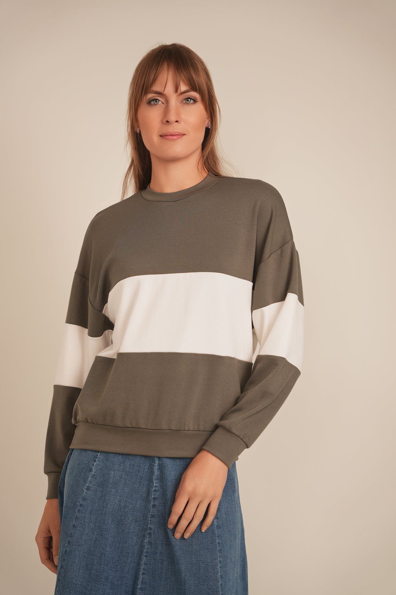 Wide Stripe Sweatshirt