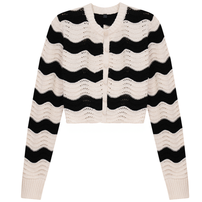 Cropped Wave Sweater