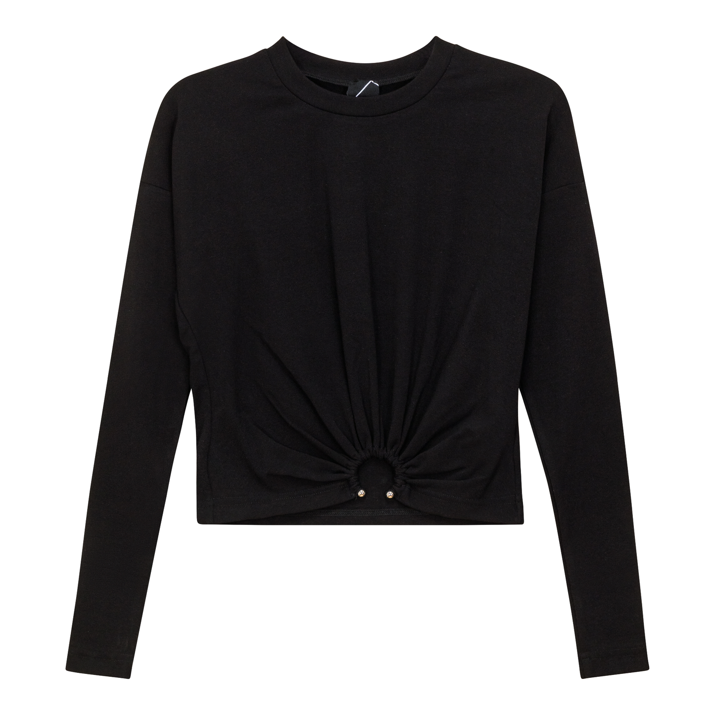 Cropped Gathered Ring Tee