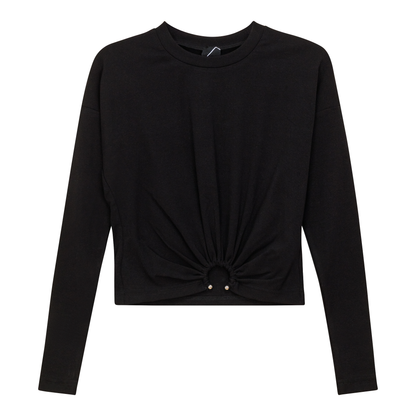 Cropped Gathered Ring Tee