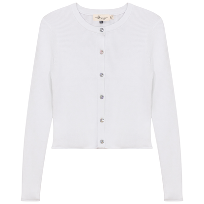 Cropped Knit Cardigan