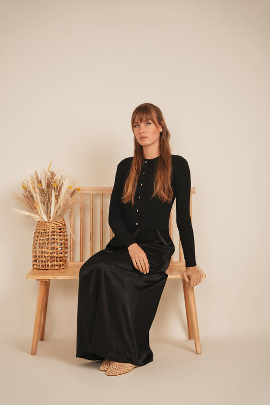 Cropped Knit Cardigan